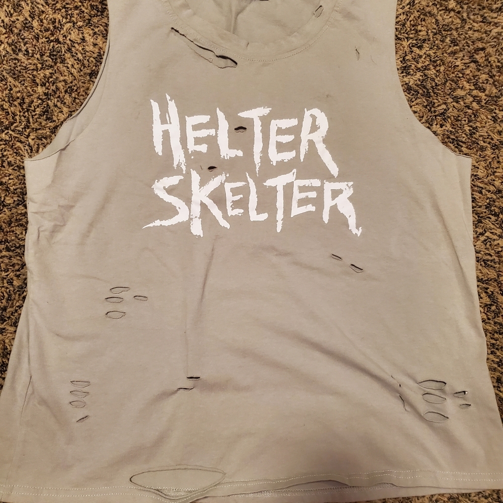 Helter Skelter Distressed Tank Top